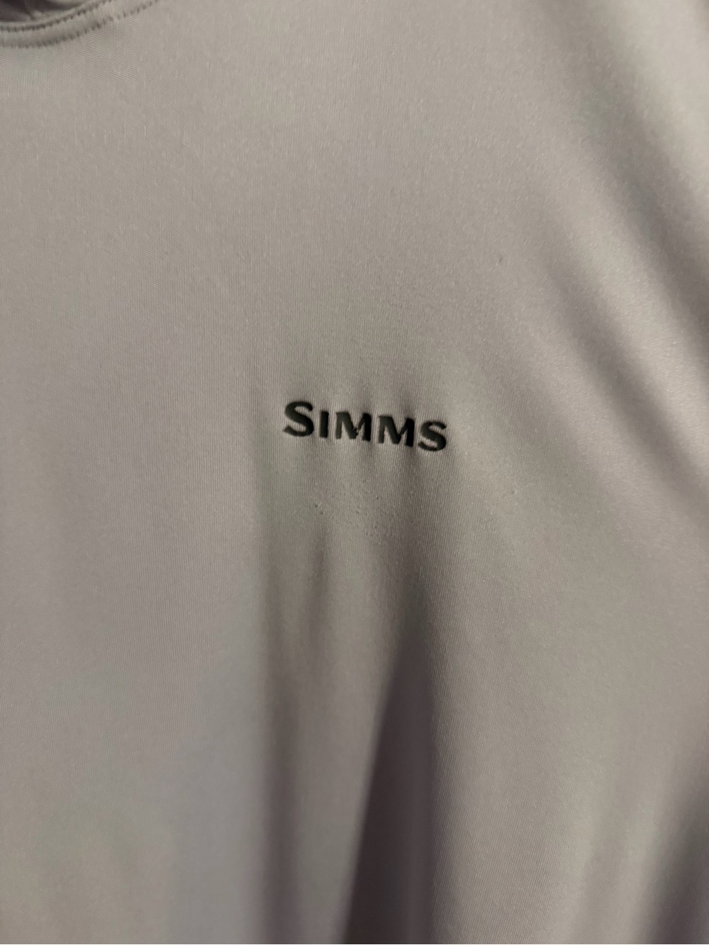 Simms Light Gray Hooded Performance Long-Sleeve Shirt - Picture 5 of 5